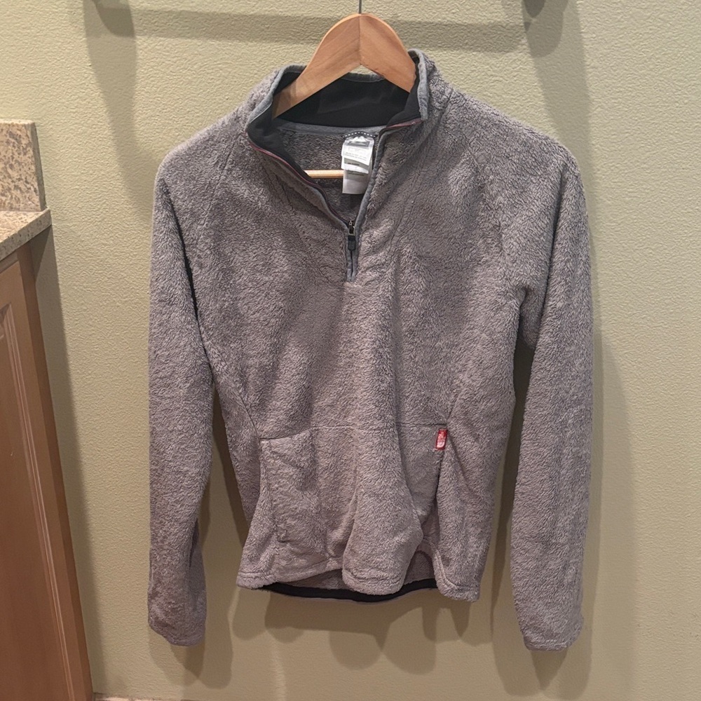 The North Face Gray Fleece pullover Jacket - Picture 2 of 10